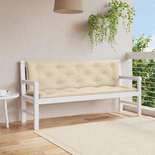 Cuscini Panca da Giardino 2pz Beige 150x50x7 cm Tessuto Oxford | homemem39