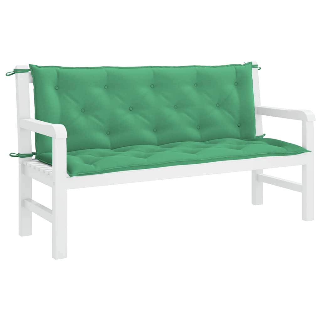 Cuscino per Panca Verde 150x(50+50)x7cm in Tessuto Oxford