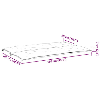 Cuscino per Panca Verde 150x(50+50)x7cm in Tessuto Oxford | homemem39