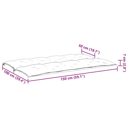 Cuscino per Panca Beige 150x(50+50)x7cm in Tessuto Oxford | homemem39