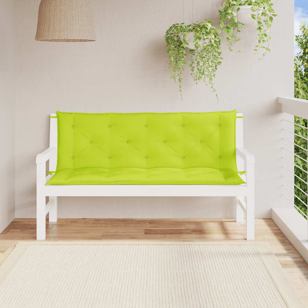 Cuscino per Panca Verde Intenso 150x(50+50)x7cm Tessuto Oxford | homemem39