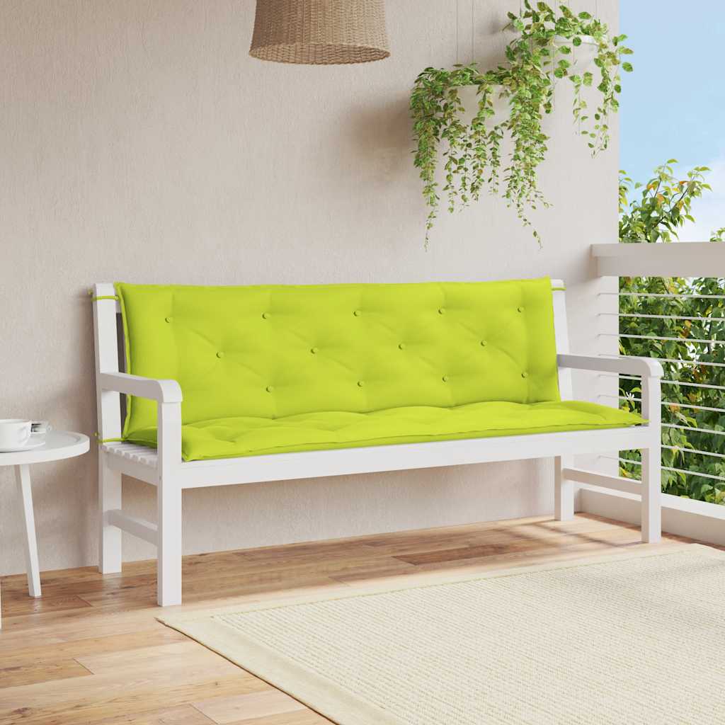 Cuscino per Panca Verde Intenso 150x(50+50)x7cm Tessuto Oxford | homemem39