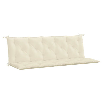 Cuscino per Panca Bianco Crema 180x(50+50)x7 cm Tessuto Oxford