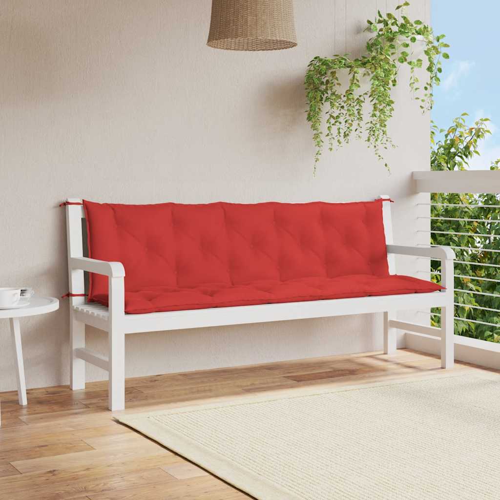 Cuscino per Panca Rosso 180x(50+50)x7 cm in Tessuto Oxford
