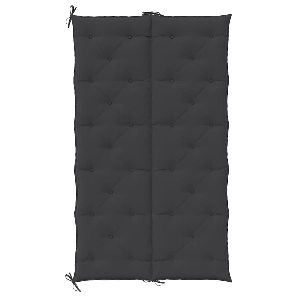 Cuscino per Panca Nero 180x(50+50)x7 cm in Tessuto Oxford
