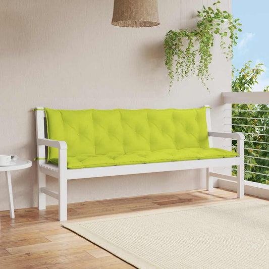 Cuscino per Panca Verde Intenso 180x(50+50)x7 cm Tessuto Oxford