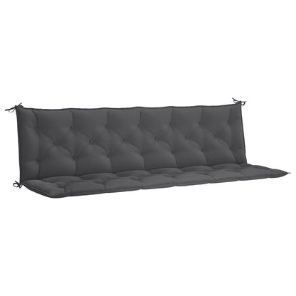 Cuscino per Panca Antracite 200x(50+50)x7 cm in Tessuto Oxford