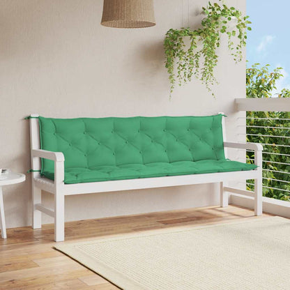 Cuscini per Panca 2 pz Verdi 200x50x7 cm in Tessuto Oxford | homemem39