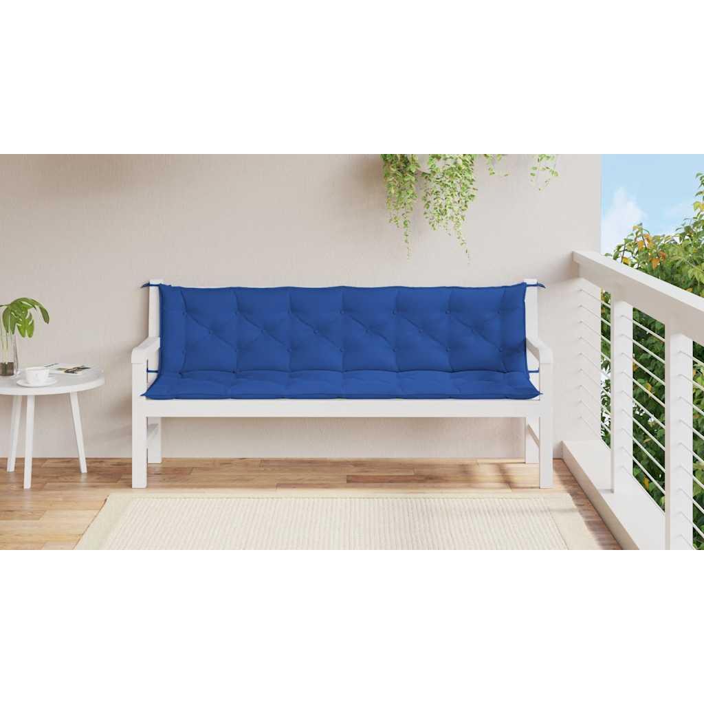Cuscino per Panca Blu 200x(50+50)x7 cm in Tessuto Oxford | homemem39