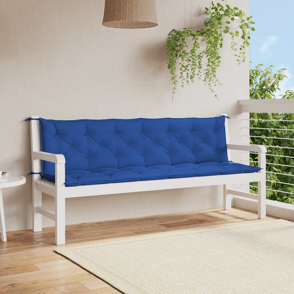 Cuscino per Panca Blu 200x(50+50)x7 cm in Tessuto Oxford | homemem39