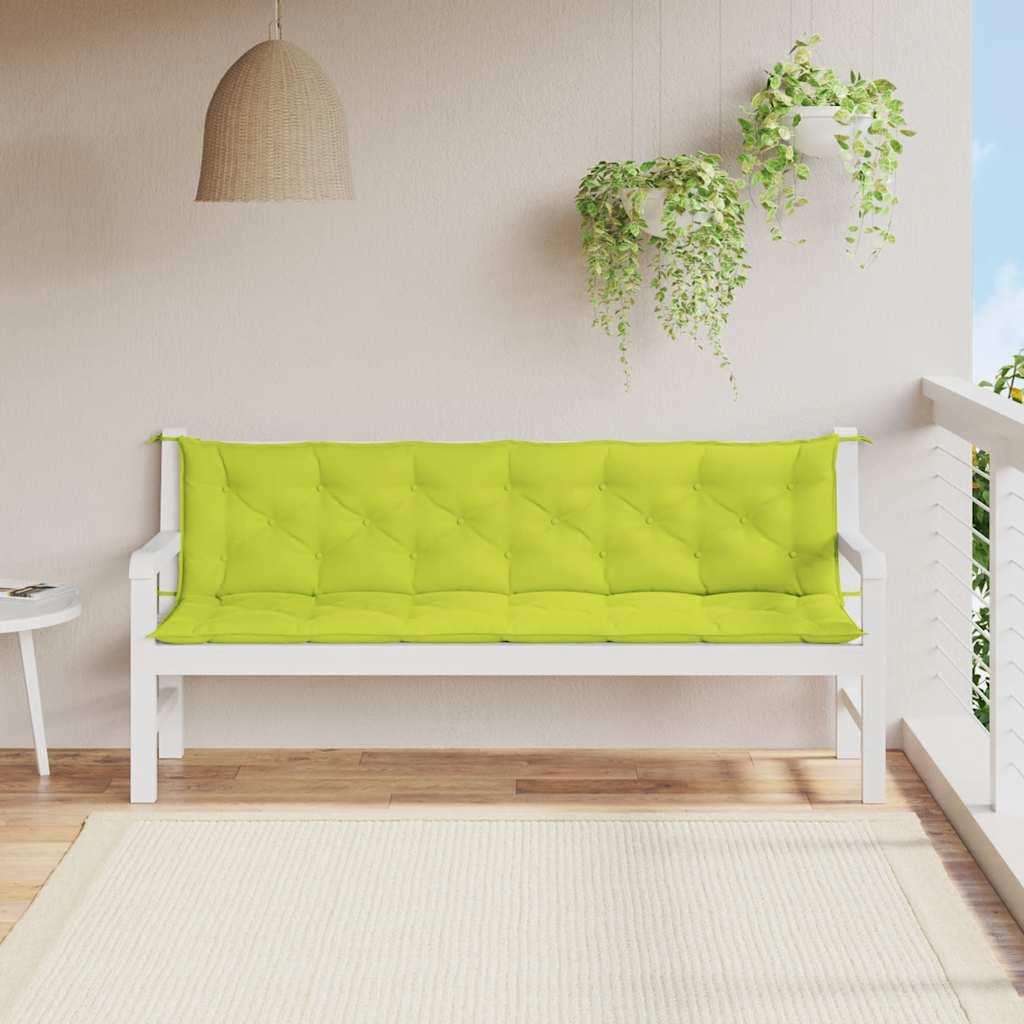 Cuscino per Panca Verde Intenso 200x(50+50)x7 cm Tessuto Oxford | homemem39