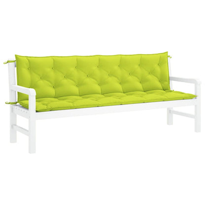Cuscino per Panca Verde Intenso 200x(50+50)x7 cm Tessuto Oxford