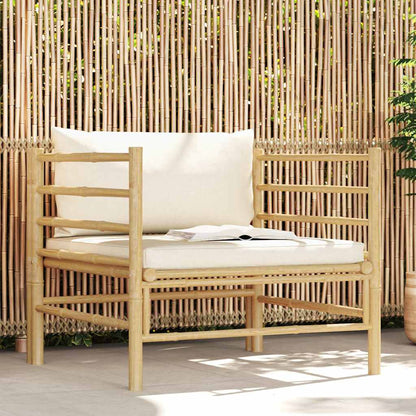 Divano da Giardino con Cuscini in Bambù