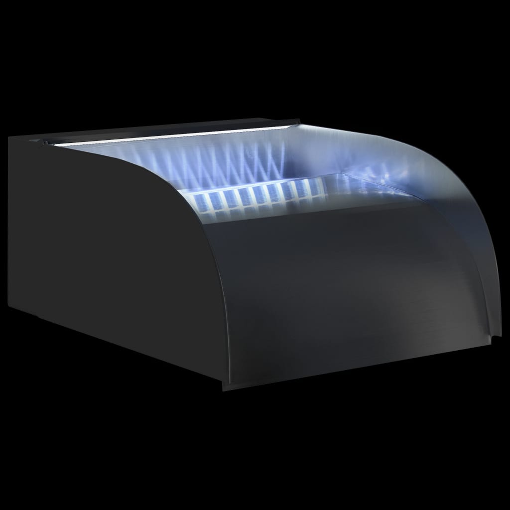 Cascata con LED 30x34x14 cm in Acciaio Inox 304