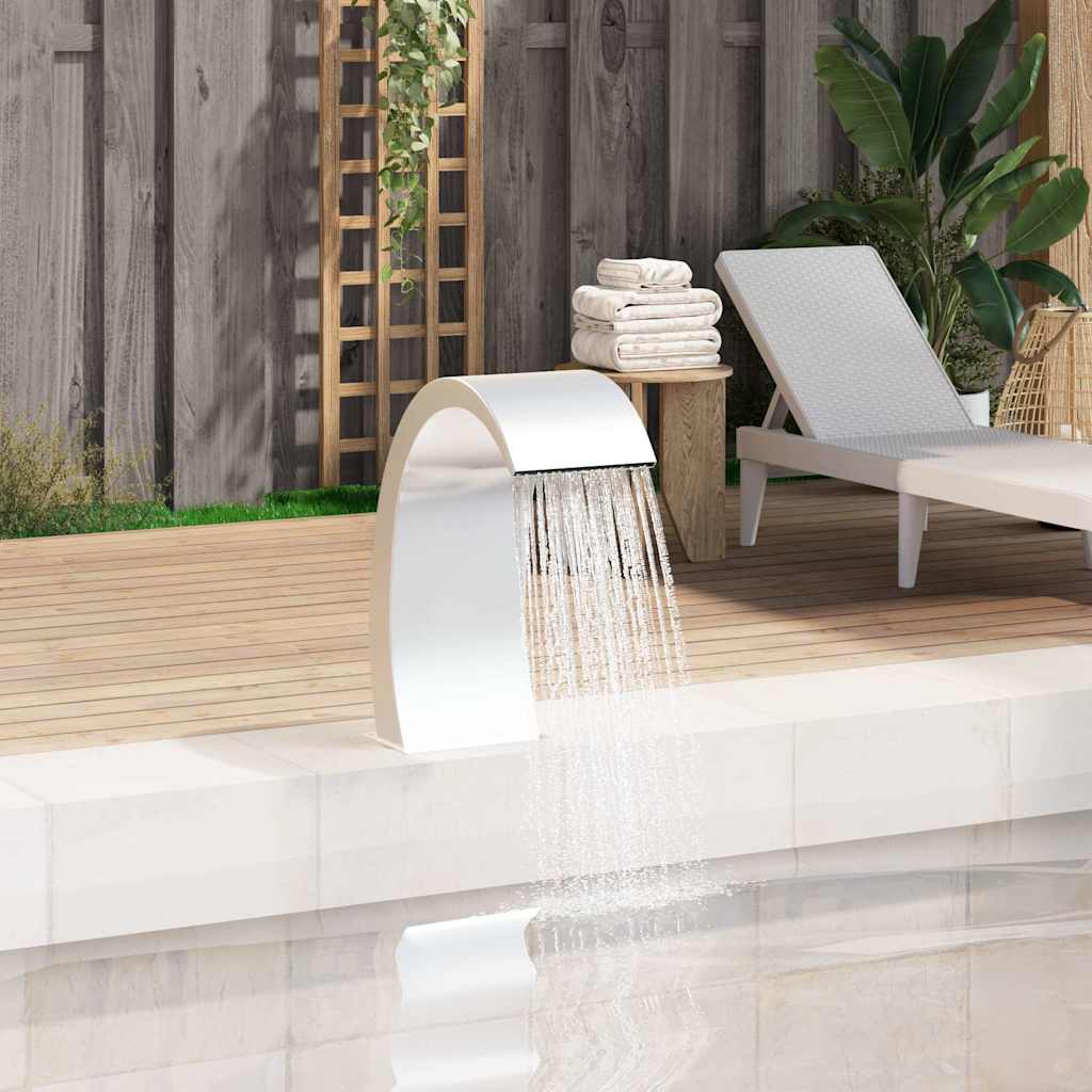Fontana per Piscina 22x60x70 cm in Acciaio Inox 304