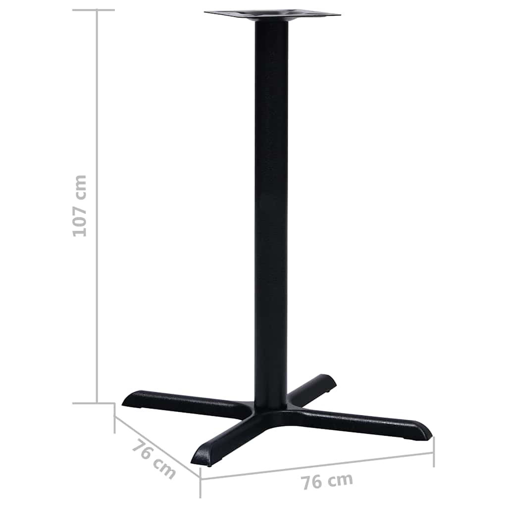 Gamba per Tavolino da Bar Nero 76x76x107cm in Ghisa
