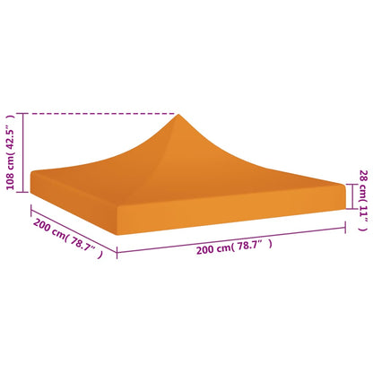 Tetto per Tendone per Feste 2x2 m Arancione 270 g/m²