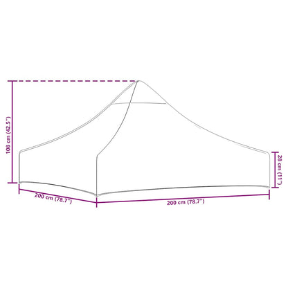 Tetto per Tendone per Feste 2x2 m Grigio Talpa 270 g/m² - homemem39