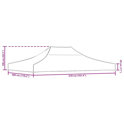 Tetto per Tendone per Feste 4x3 m Blu 270 g/m² - homemem39