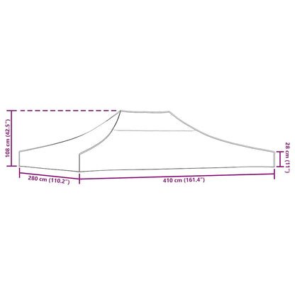 Tetto per Tendone per Feste 4x3 m Beige 270 g/m² - homemem39