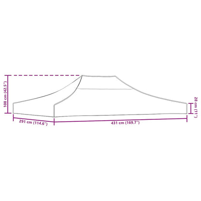 Tetto per Tendone per Feste 4,5x3 m Crema 270 g/m² - homemem39