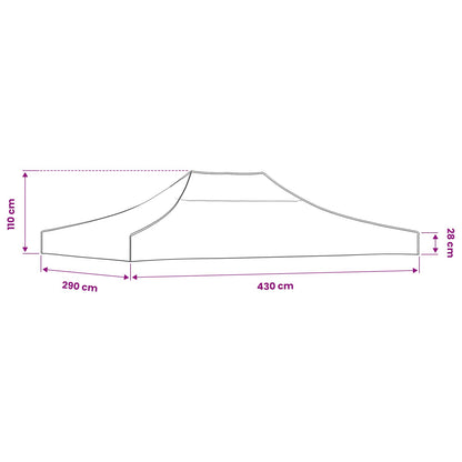Tetto per Tendone per Feste 4,5x3 m Arancione 270 g/m²