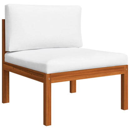 Set da giardino 5 pezzi con cuscini crema 63x63 cm