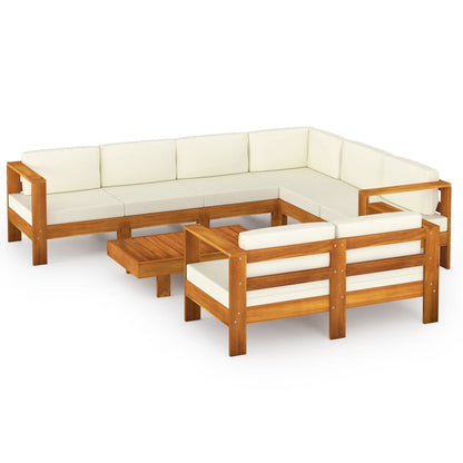 Set da Giardino 8 pz con Cuscini 100x60 cm Legno di Acacia - homemem39