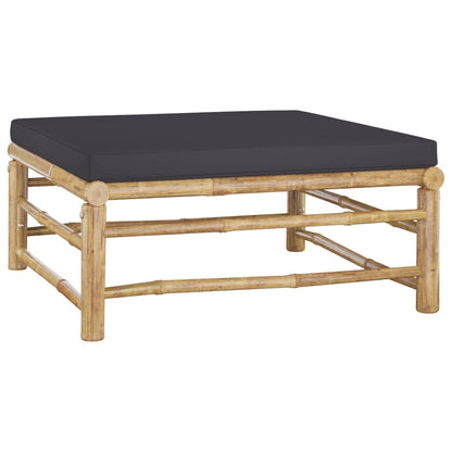 Set Divani da Giardino 6 pz con Cuscini Grigio Scuro in Bambù | homemem39