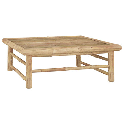 Set Salotto da Giardino 12pz con Cuscini Bianco Crema in Bambù