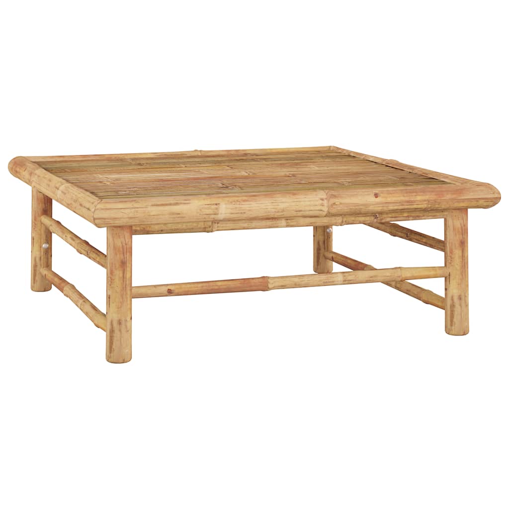Set Divani da Giardino 4 pz con Cuscini Bianco Crema in Bambù | homemem39