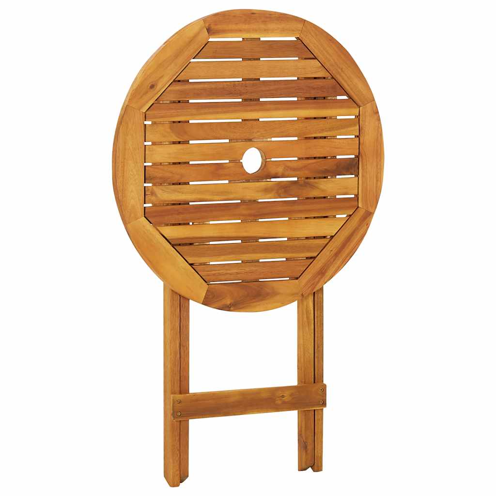 Set da Pranzo da Giardino 3 pz Pieghevole in Massello di Acacia