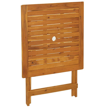 Set da Pranzo da Giardino 3 pz Pieghevole in Massello di Acacia | homemem39