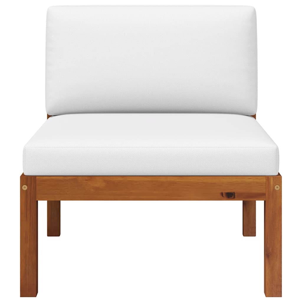 Set da giardino 3 pezzi con cuscini in legno di acacia e corda - homemem39