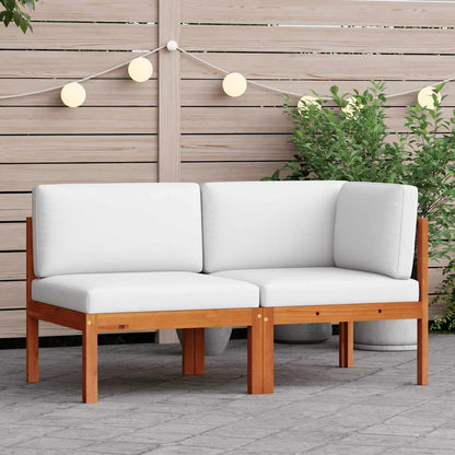 Set da giardino 2 pezzi con cuscini in legno di acacia e corda - homemem39
