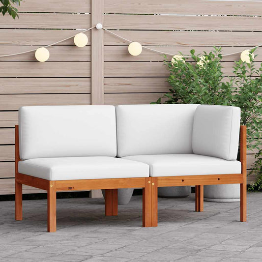 Set da giardino 2 pezzi con cuscini in legno di acacia e corda - homemem39