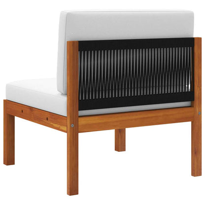 Set da giardino 2 pezzi con cuscini in legno di acacia e corda - homemem39