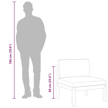Divano da giardino centrale con cuscini in legno di acacia e corda - homemem39