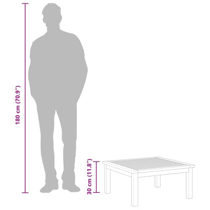 Tavolino da Salotto per Giardino 63x63x30 cm Massello di Acacia