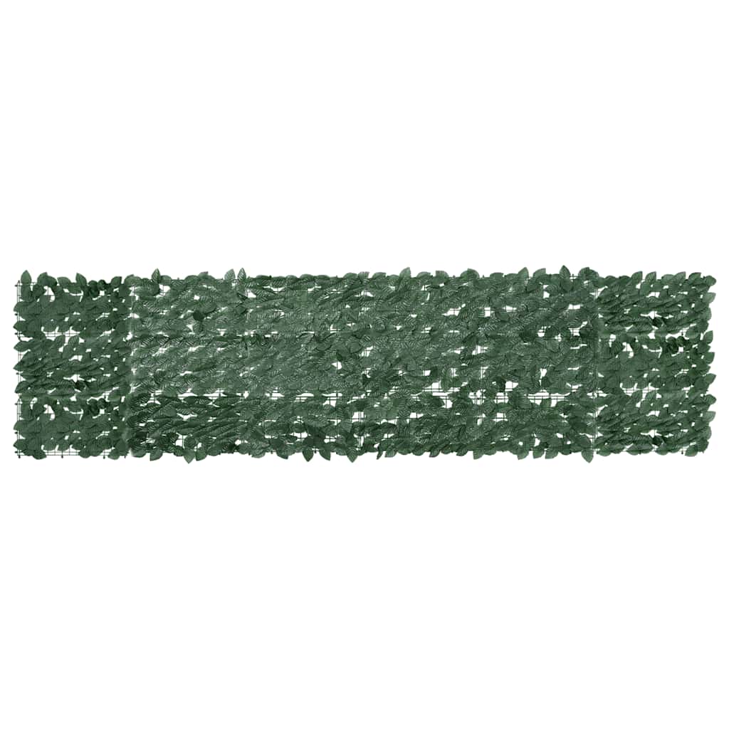 Paravento da Balcone con Foglie Verde Scuro 300x75 cm | homemem39