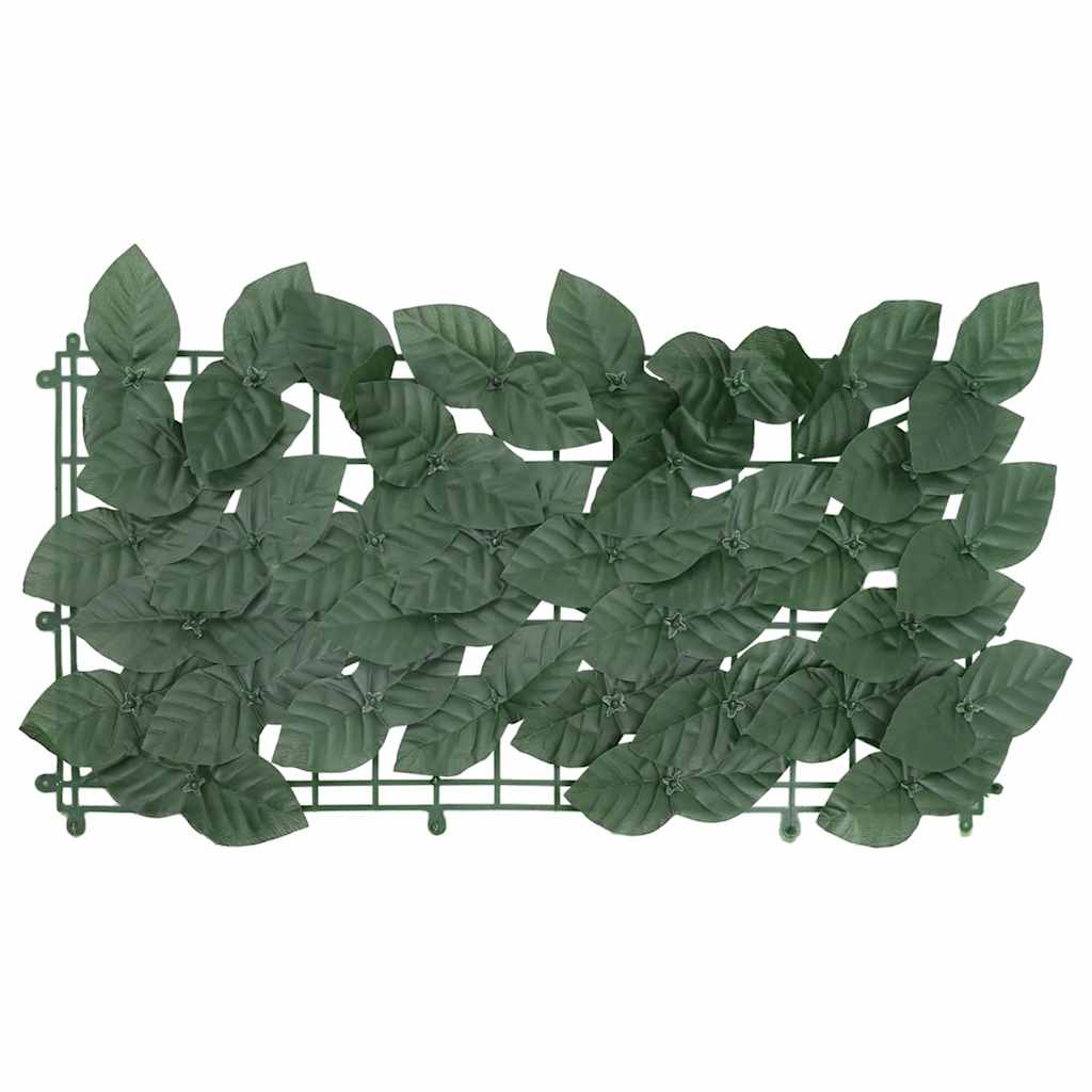 Paravento da Balcone con Foglie Verde Scuro 300x75 cm - homemem39