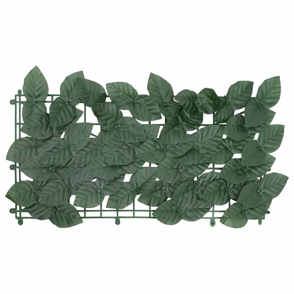 Paravento da Balcone con Foglie Verde Scuro 600x75 cm - homemem39