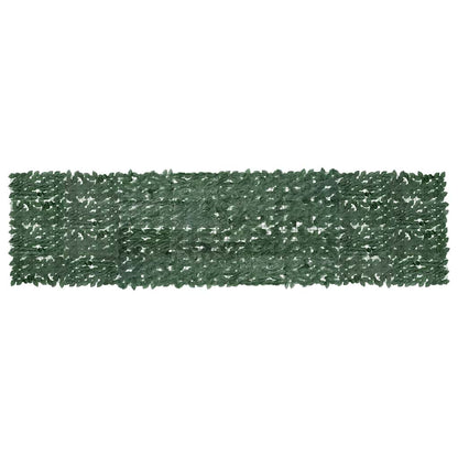 Paravento da Balcone con Foglie Verde Scuro 400x100 cm | homemem39
