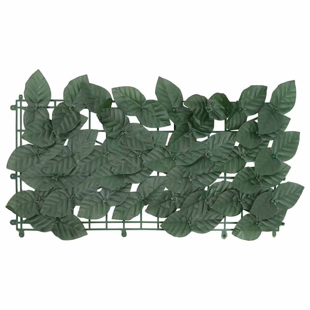 Paravento da Balcone con Foglie Verde Scuro 500x100 cm