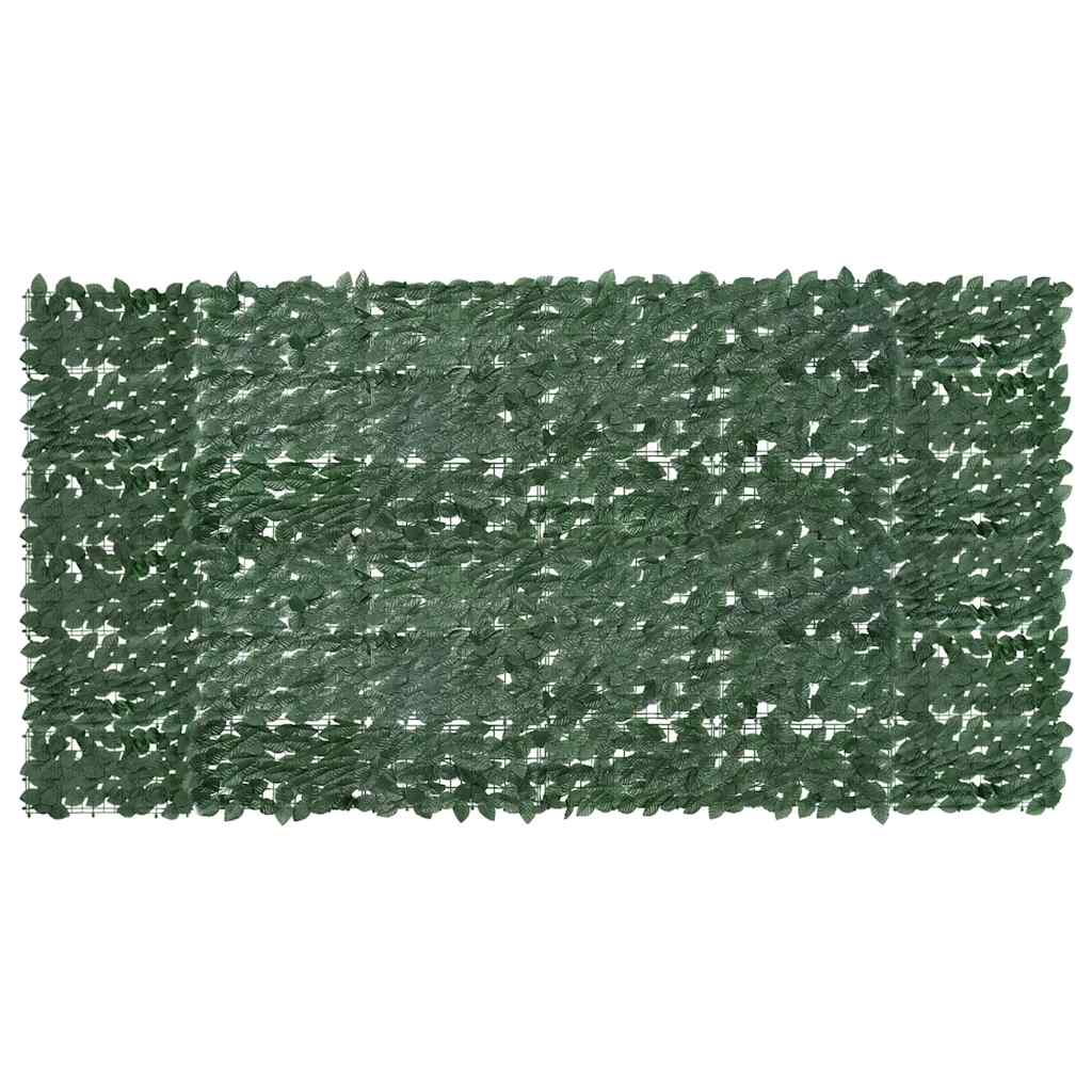 Paravento da Balcone con Foglie Verde Scuro 300x150 cm | homemem39