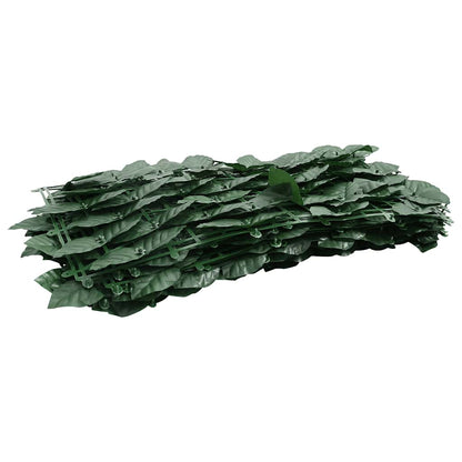 Paravento da Balcone con Foglie Verde Scuro 500x150 cm
