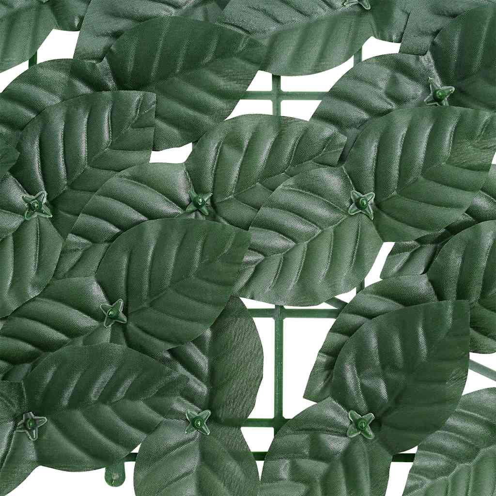 Paravento da Balcone con Foglie Verde Scuro 500x150 cm