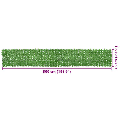 Paravento da Balcone con Foglie Verdi 500x75 cm - homemem39