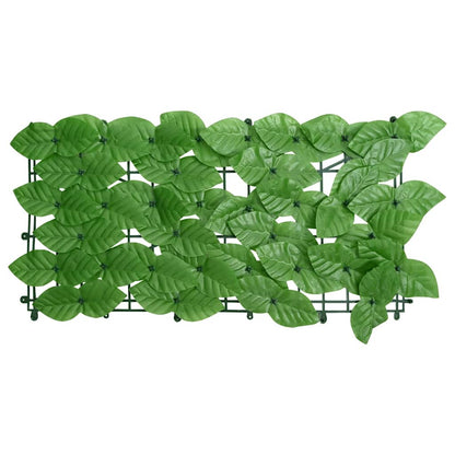 Paravento da Balcone con Foglie Verdi 300x150 cm