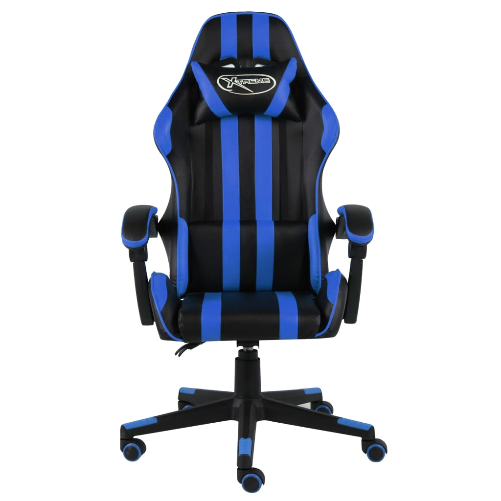 Sedia da Gaming Nero e Blu in Similpelle - homemem39